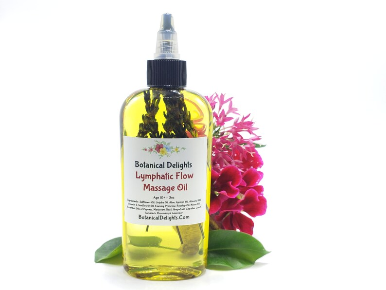 Lymphatic Flow Essential Oil Massage, For Lymph Drainage, Muscle Spasms, Leg Cramps, Restless Legs, Breast Lymph Relief image 1