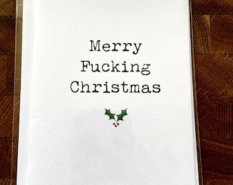 Christmas / offensive / funny /swearing / blank / card /