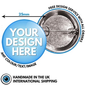 25mm Custom Badges Personalised Button Badge Hen & Stag - Etsy UK