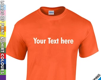 T-shirt imprimé personnalisé pour homme - T-shirt personnalisé avec nom ou texte - T-shirt personnalisé de soirée entre amis au travail, cadeau amusant