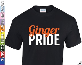 Childrens Ginger Pride Funny T Shirt - Kids Red Head Hair Ginger Pride March Tshirt - Proud Childs T-Shirt - Boys & Girls Gift Present