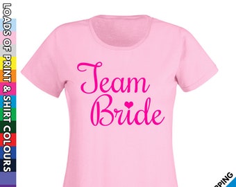 Ladies Team Bride Hen Night T Shirt • Girls Night Out Tshirt • Party Sten T-Shirt • Wedding Gift Present
