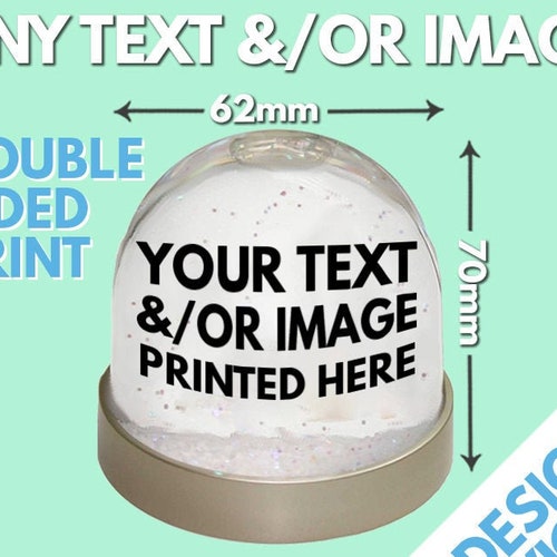 Custom Snow Globe Personalised Snowglobe Christmas Gift Etsy UK