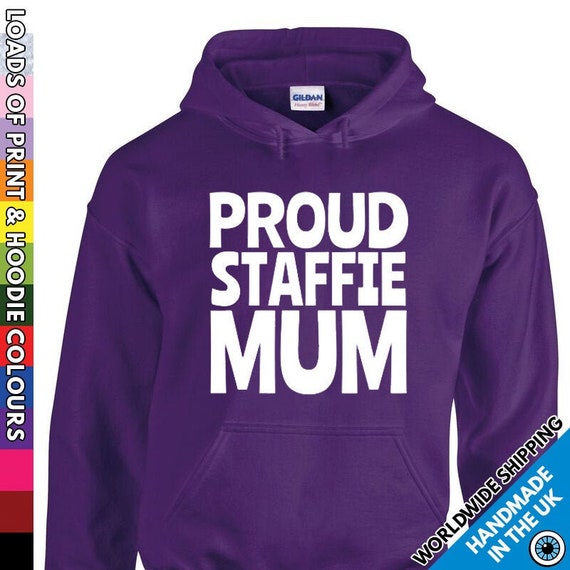 Dog Puppy Pet Gift Unisex Hoodie Crazy Staffordshire Bull Terrier Lady Dog Puppy Pet Gift Unisex Hoodie Crazy Staffordshire Bull Terrier Lady