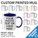 Custom Printed Premium Colour Inner & Handle Mug - 11oz - Personalised Image Photo Logo Birthday Gift Business Band Promotional Mugs 