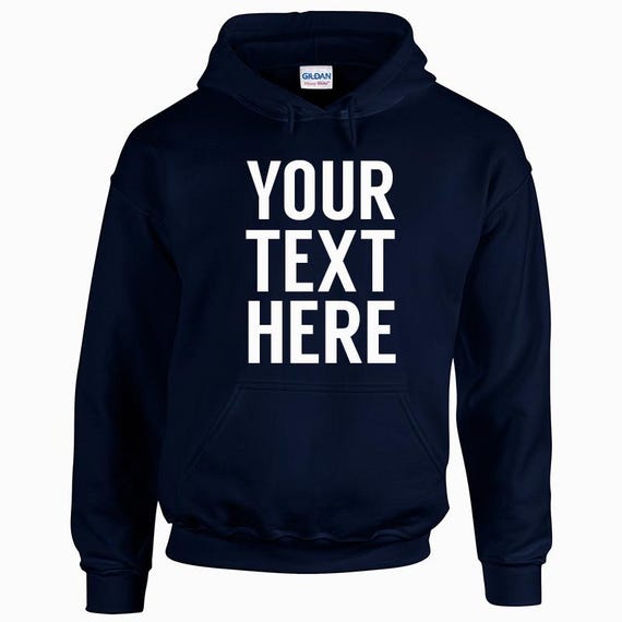 Adults Custom Printed Hoodie Any Name or Text Personalised Hen Stag Hooded Top Personalized Business Gift Present Mens Ladies Hood Etsy Ireland