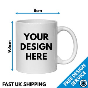 Custom Printed Premium High Gloss Mug - Personalised Image Photo Logo Birthday Gift Business Band Promotional Mugs Personalized