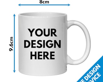 Individuell bedruckter weißer Glanzbecher Text | Bilder | Fotos | Logos • Becher Tasse