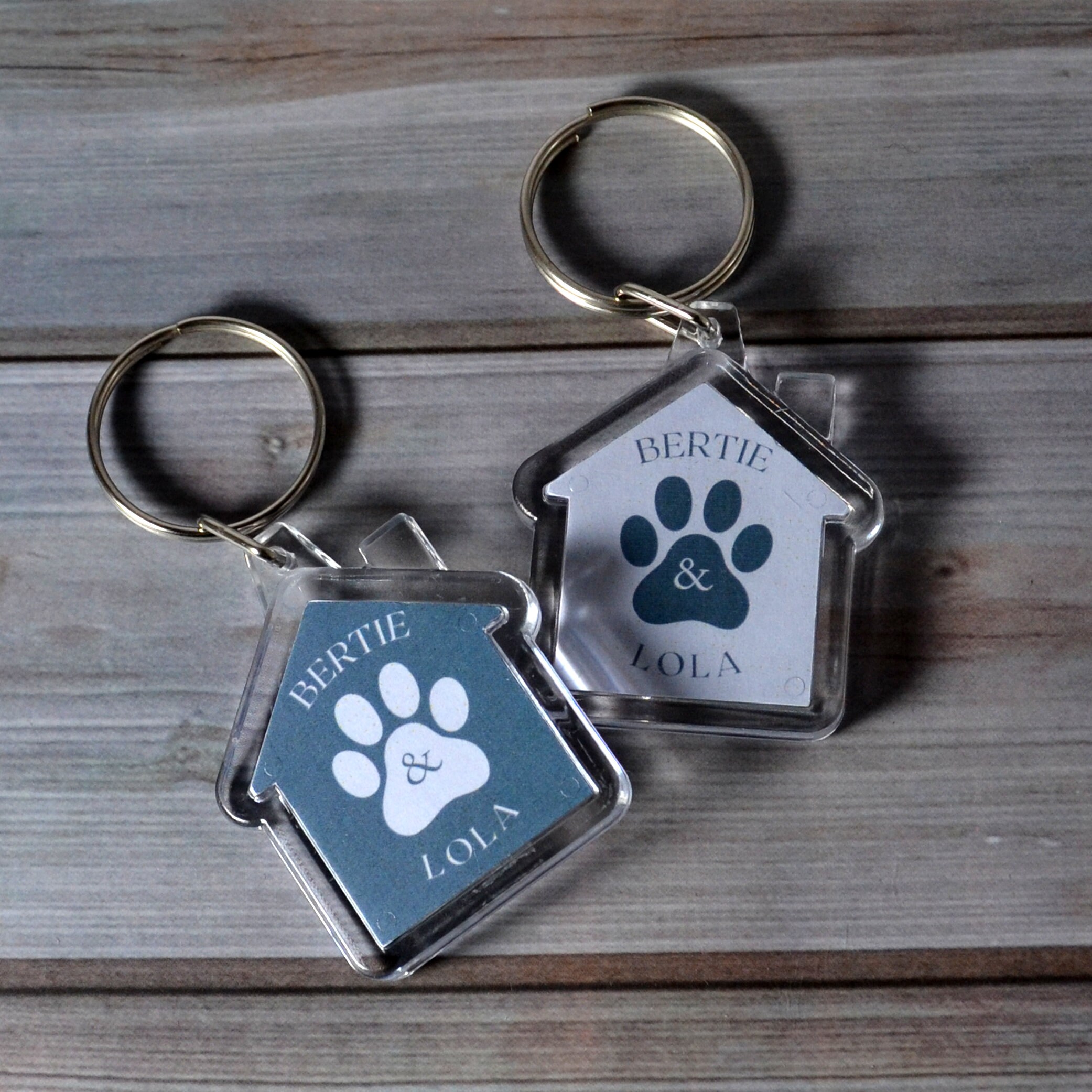 Print Key Rings Mini House Custom Printed Keyring • Key Ring Personalised Print ...