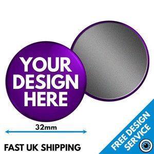 32mm Custom Fridge Magnets • Personalised Printed Badge • Hen Stag Promotional