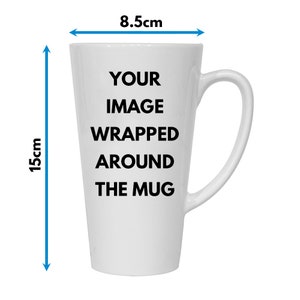 Custom Printed Large Latte Mug - 17oz Personalised Text Photo Logo Birthday Gift Business Band Promotional Mugs Personalized Cup