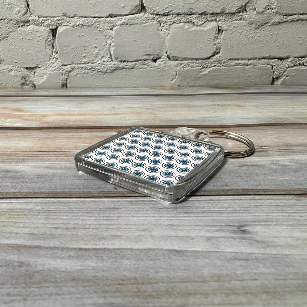 Print Key Rings 38mm Square Custom Printed Keyring • Key Ring Personalised Print ...