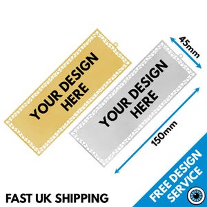 Individuell bedrucktes Lesezeichen - Metall Lesezeichen Geschenk Wichtel Text Bild Muttertagsgeschenk Reader Metallic Finish