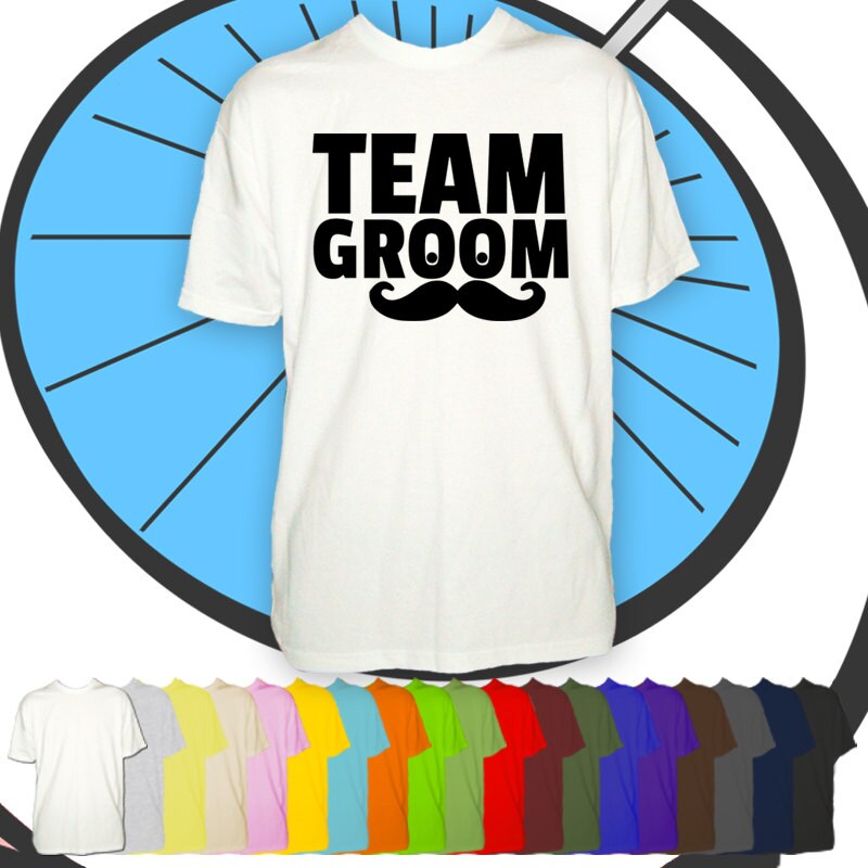 Image of Mens Team Groom Stag Night Out Printed T Shirt - Personalised Best Man Tshirt Personalized Work Party T-Shirt Funny Gift Present