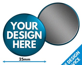 Custom Printed 25mm Round Magnet Personalised Image Photo Logo Text Gift Fridge Magnet Personalized Wedding Business Bespoke Birthday