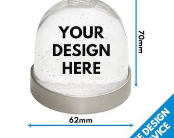 Custom Snow Globe • Personalised Snowglobe Christmas Gift Image Text Photo Logo