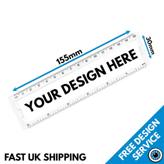 Custom Printed Acrylic 6 Inch Ruler School College University Charity Club  Christmas Gift Any Design Photo Text Design Service Available 