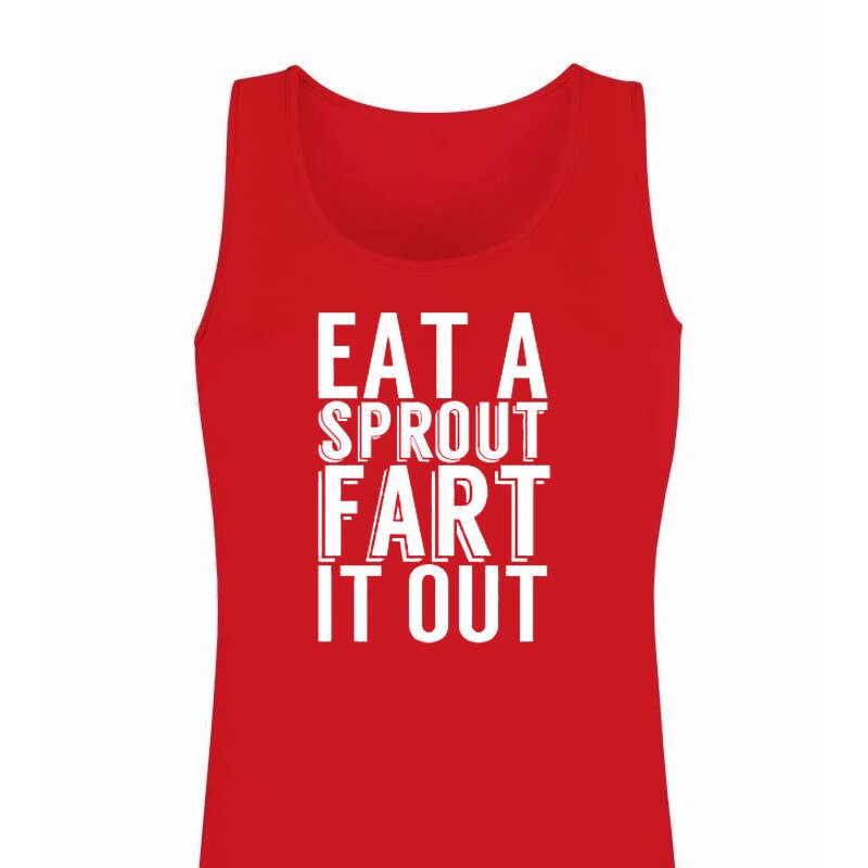 Ladies Eat A Sprout Fart It Out Vest Girls Tank Top Lady Etsy