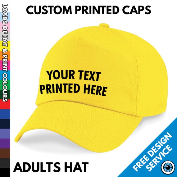 Custom Printed Text Adults Baseball Cap Sports Hat Your Text Slogan Quote  Personalised Personalized Gift Business Trainer Caps -  Canada