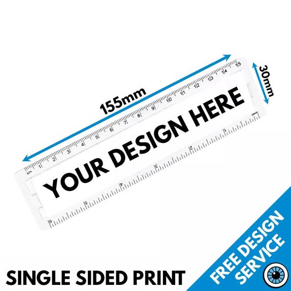 Custom Printed Acrylic 6 Inch Ruler - School College University Charity Club Christmas Gift Any Design Photo Text - Design Service Available