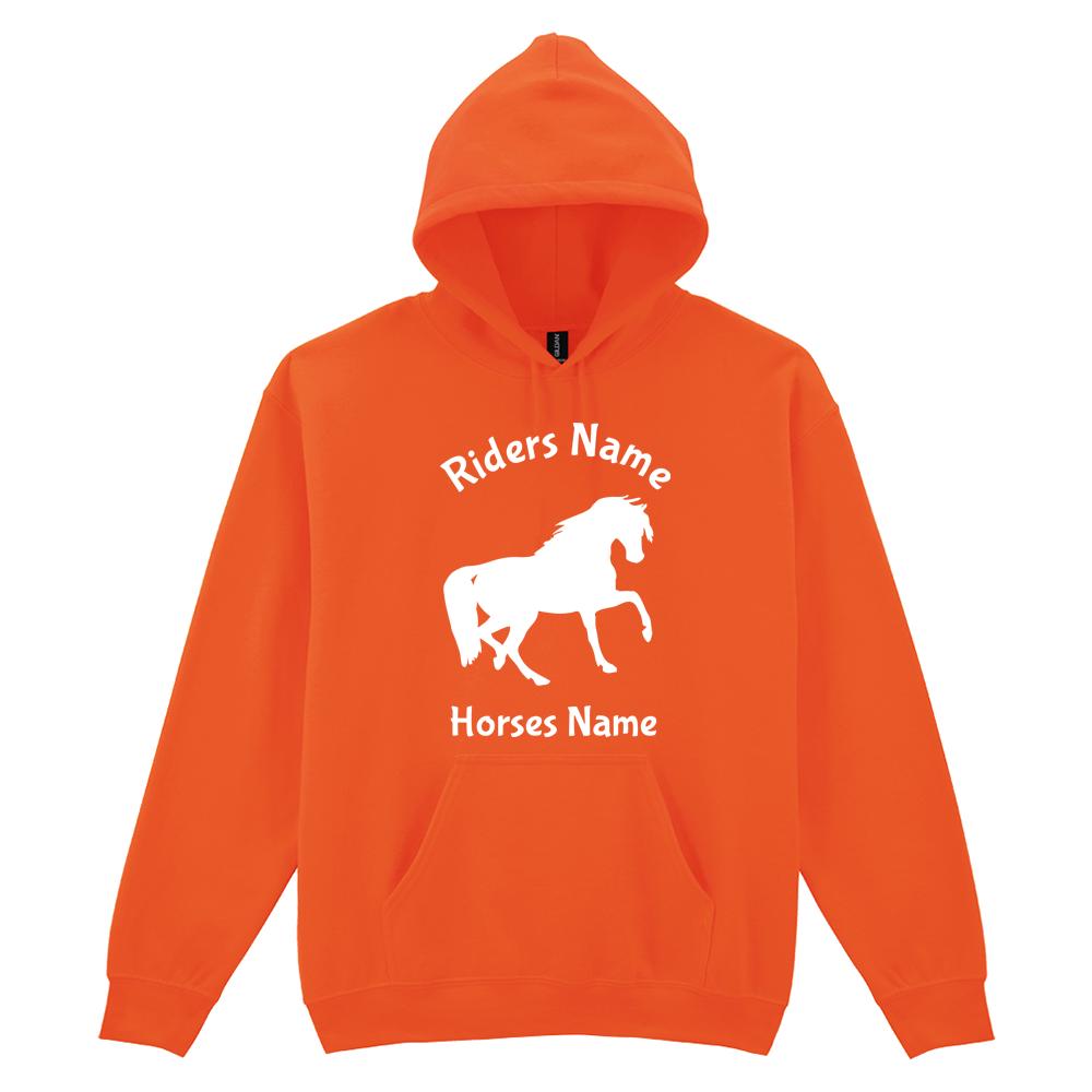 Felpa Con Cappuccio Personalizzata Per Bambini - Tema Cavallo (Cotton Ridge) H04