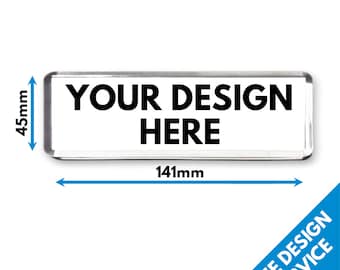 Long Custom Printed Magnet • 141 x 45mm Panoramic • Fridge Magnets Large Size