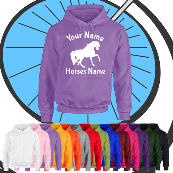 Custom Made To Look Like Your Horse! Ladies Personalised Equestrian Hoodie