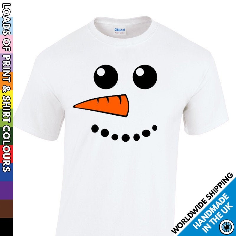 Childrens Snowman T Shirt - Christmas Party White Snow Childrens Snowman T Shirt - Christmas Party White Snow