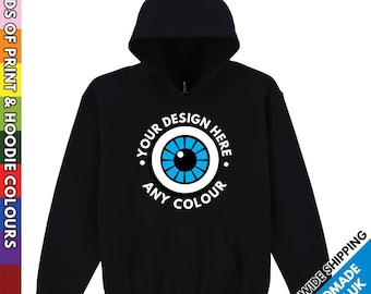 Kids Custom Printed Image Hoodie • Personalised Hooded Top • Personalized Business Gift Present Childrens