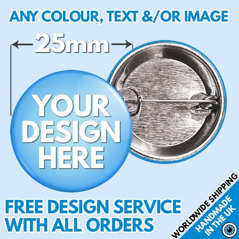25mm Custom Badges Personalised Button Badge Hen & Stag | Etsy UK