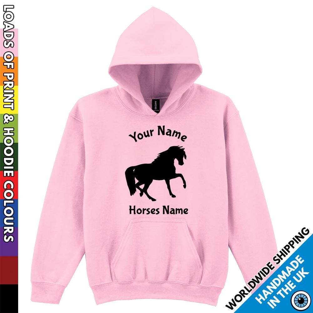 Personalised Hoodie Girls Horse Hoodies Custom Horse Hoodies Clearance
