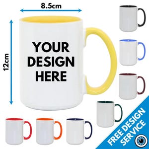 Gepersonaliseerde keramische mokken van 440 ml met tekst | afbeeldingen | foto's | logo's • Grote mok