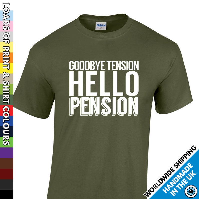 Mens Hello Pension Retirement T Shirt Yay I'm Retiring Etsy