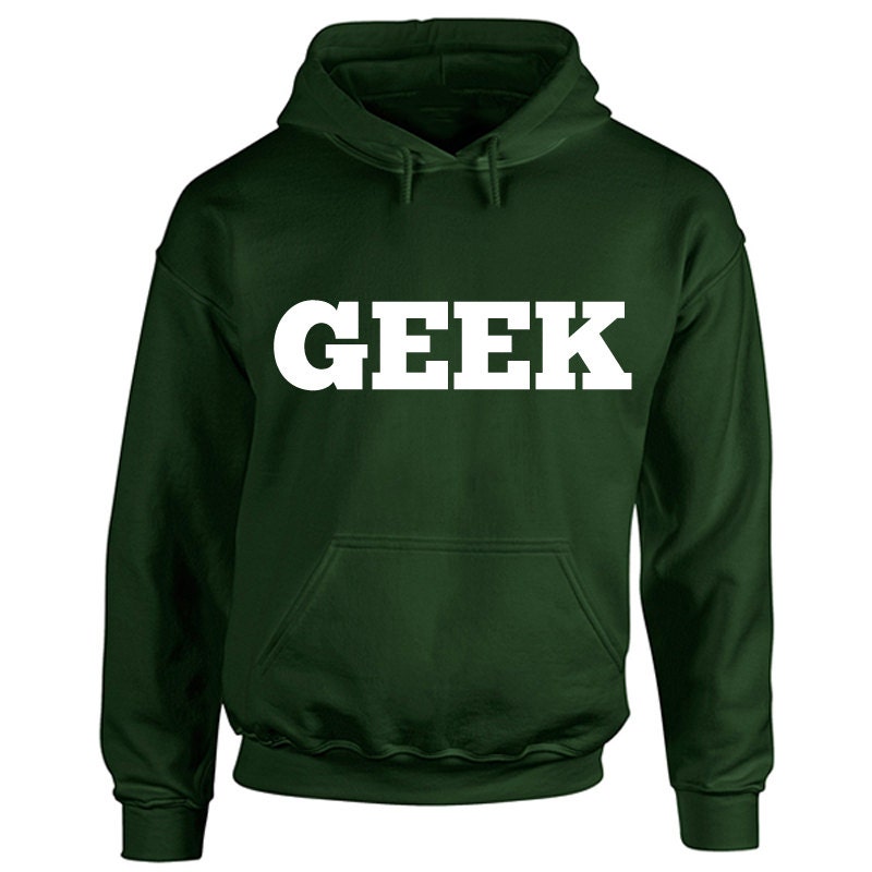 Adults Geek Funny Hoodie - Awesome Nerd Geeky Hooded Top