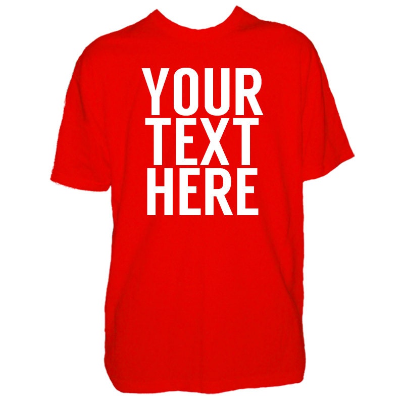 Childrens Custom Text Printed T Shirt Any Name or Text - Etsy UK