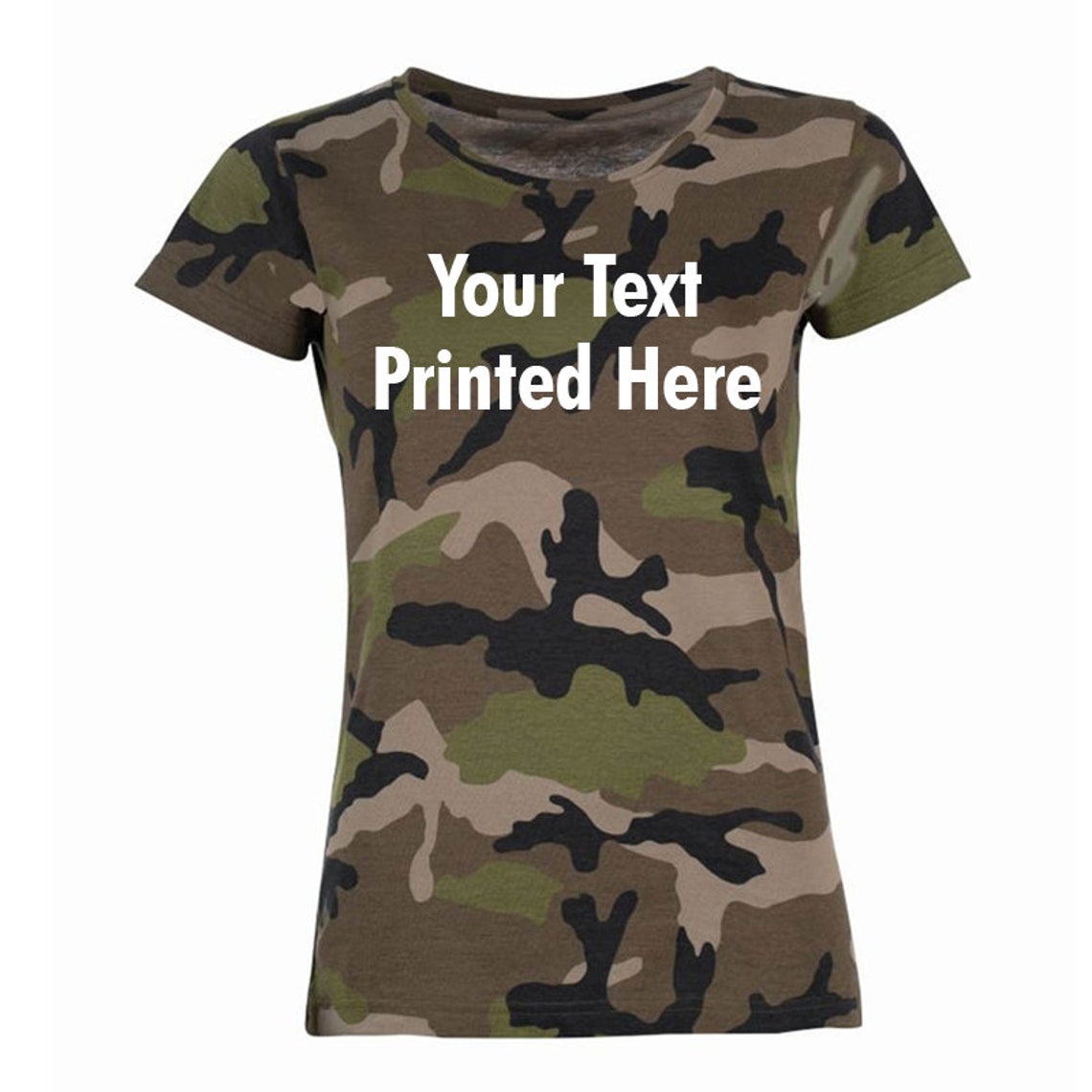 Camouflage Printed T-Shirt with Signature Details