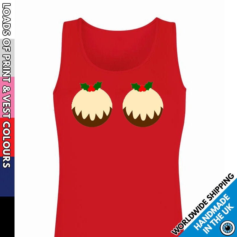 Womens christmas top vest tops
