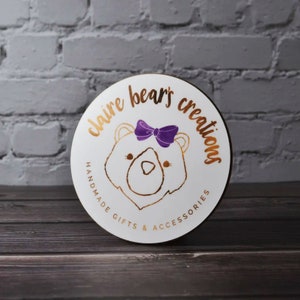 Custom Printed Coaster Gloss Finish Personalised Drinks Mats Coasters Photo zdjęcie 2