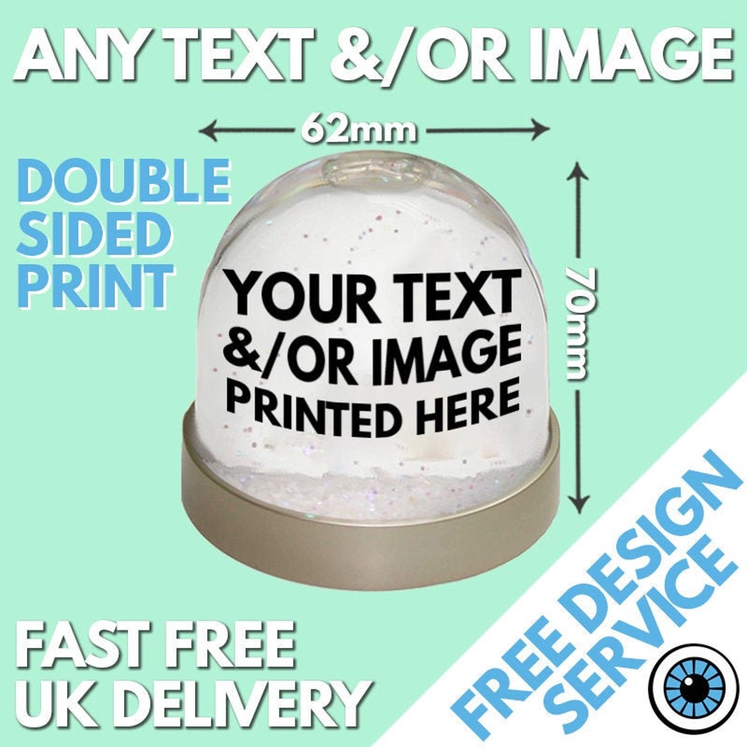 Custom Snow Globe Personalised Snowglobe Christmas Gift Etsy UK
