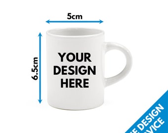 Tazas de espresso personalizadas de 85 ml (3 oz) con texto, imágenes, fotos o logotipos • Taza