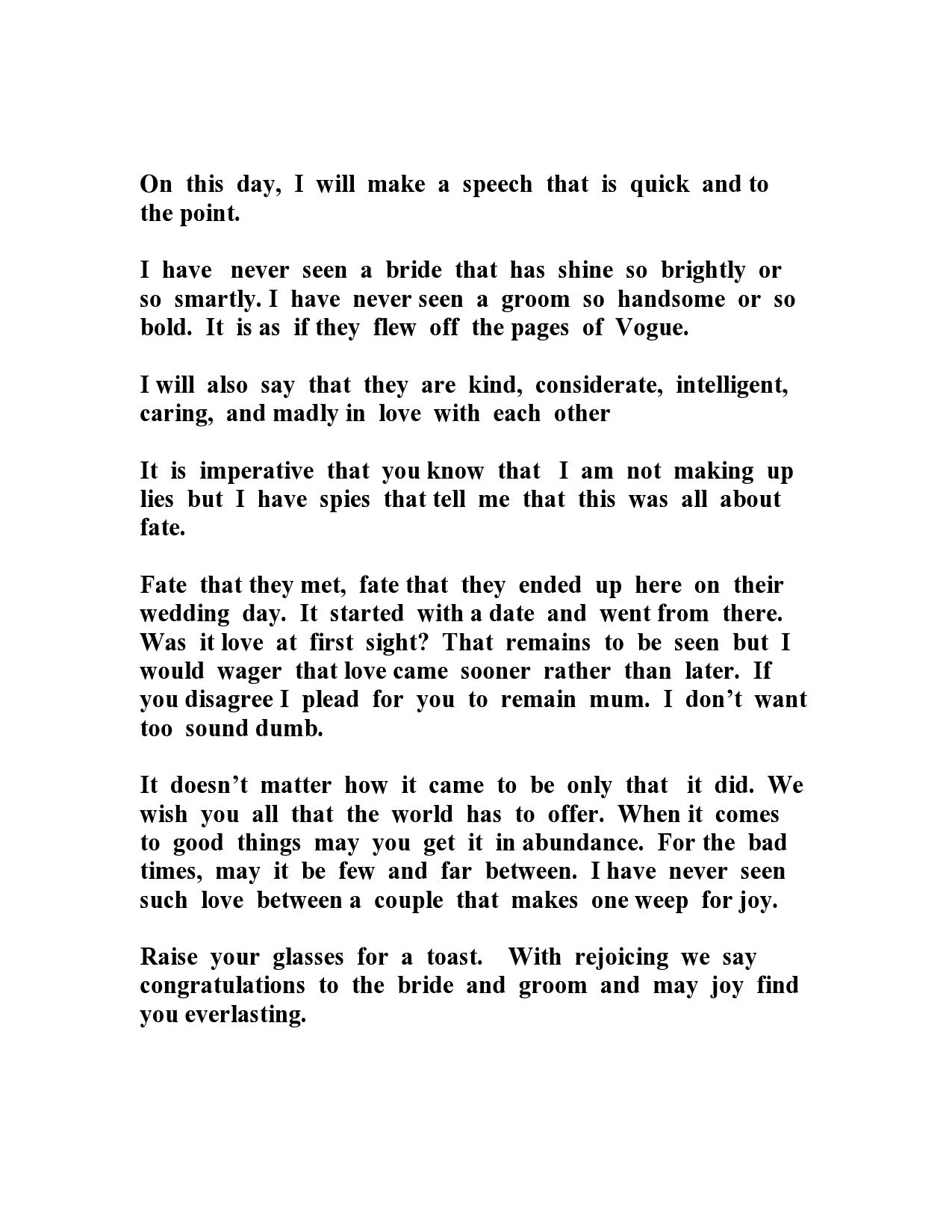 Maid Of Honor Speech Poem Witty Maid Of Honor Speech Etsy