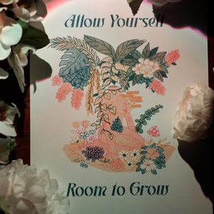 Room to Grow | 3-Color Risograph Print | A4 letter size