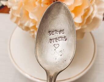 Vintage Silver plated flatware - home decor - farmhouse decor - vintage silver plate spoon - hand stamped vintage teaspoon - birthday gift