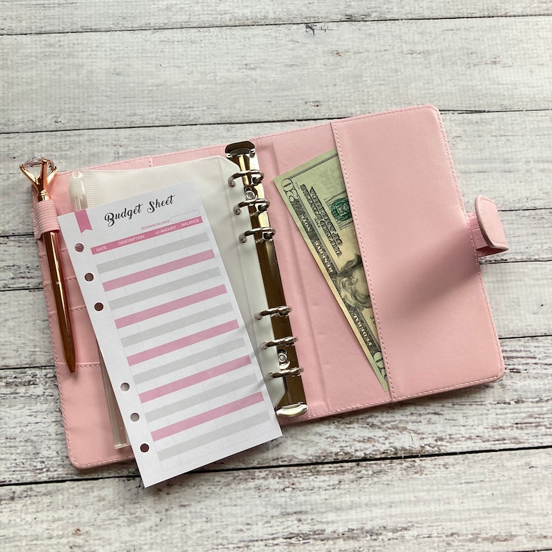 Cash Envelope System Binder Savings Challenge Budget Etsy