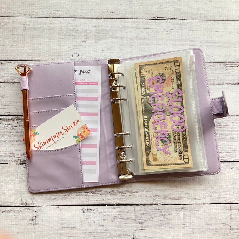 Cash Envelope System Binder Savings Challenge Budget Etsy