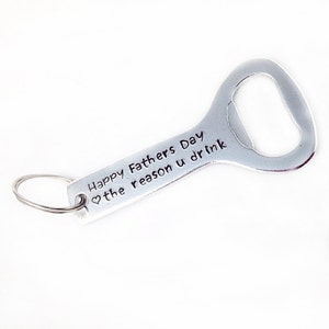 Personalised Fathers Day keyring - bottle opener for dad - funny Father&#39;s Day gift - personalized Father&#39;s Day key chain - bottle opener