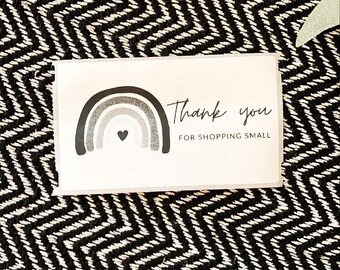 Packaging stickers, thank you, rainbow, packing labels, happy mail for customers, appreciation, support, shop small, support small business