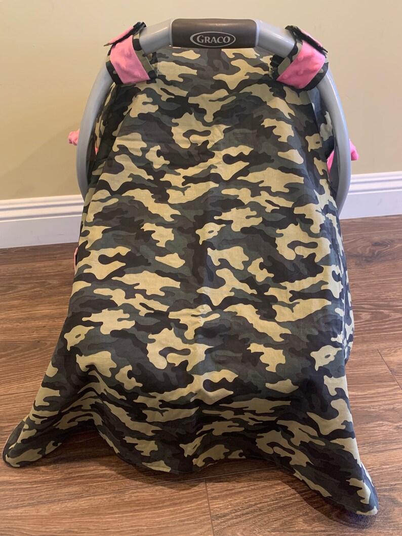 Camouflage Baby Girl Car Seat Canopy Etsy