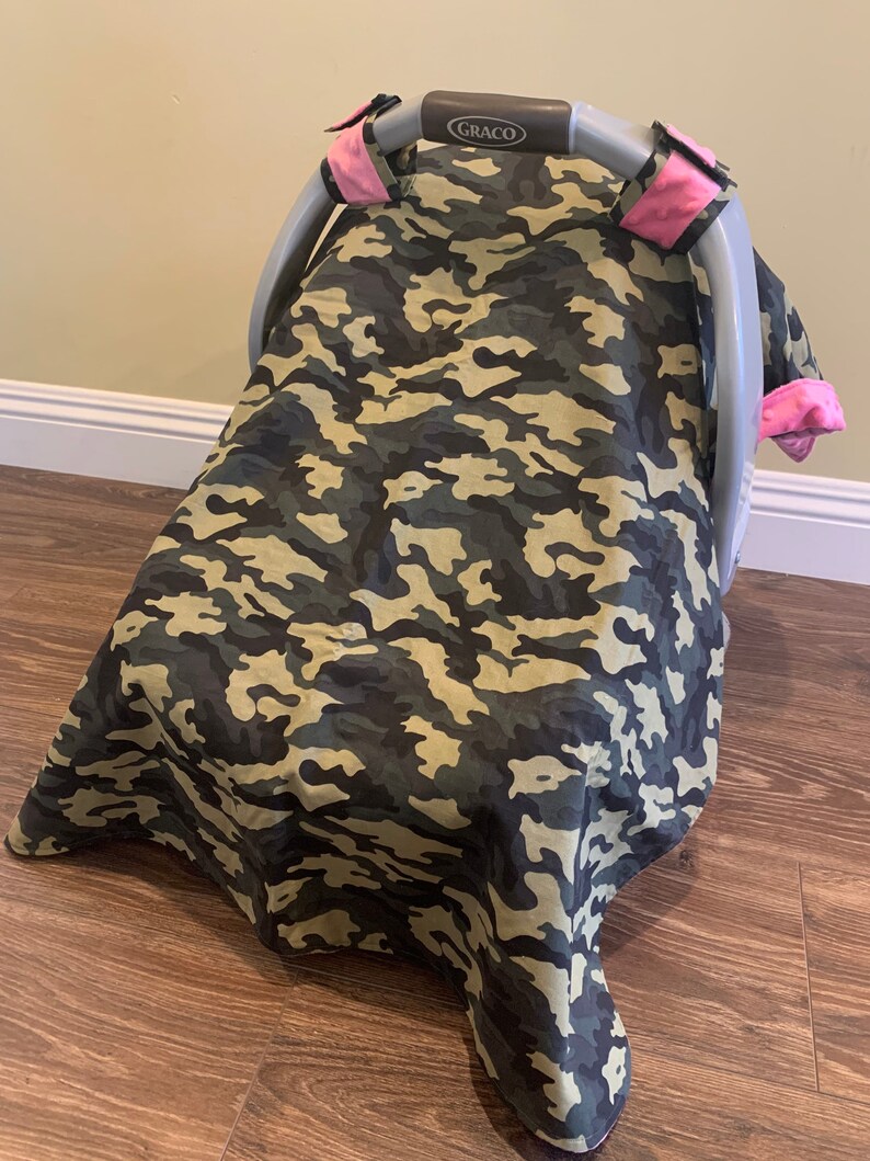 Camouflage Baby Girl Car Seat Canopy Etsy