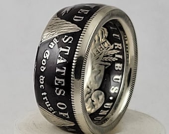 90% silver Morgan Silver Dollar coin ring